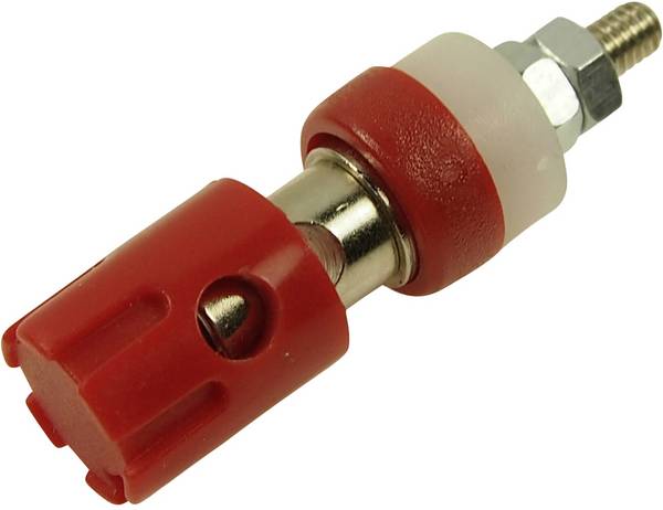 Cliff CL681560 zdířka pro banánek zásuvka, vestavná vertikální Ø pin: 4 mm červená 1 ks