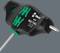 Inbusový klíč s T-rukojetí, černý povrch, zelené akcenty. Nápis: 'Wera 454, Hex-Plus 2x100 023300'.