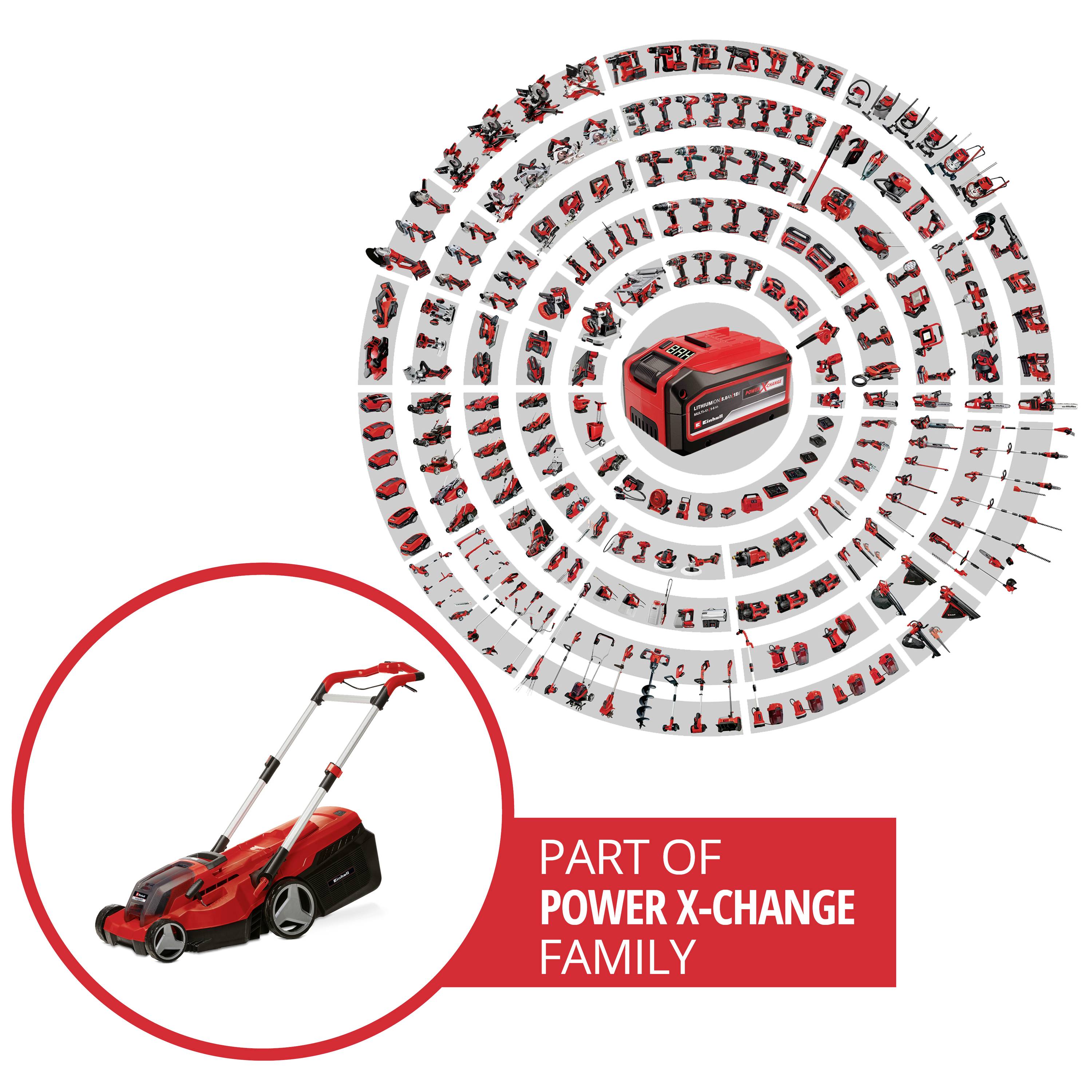 Einhell Professional Power X-Change RASARRO 36/38 (2x4 Ah) akumulátor Akumulátorová sekačka vč. 2. Nabíječka Twincharger-3