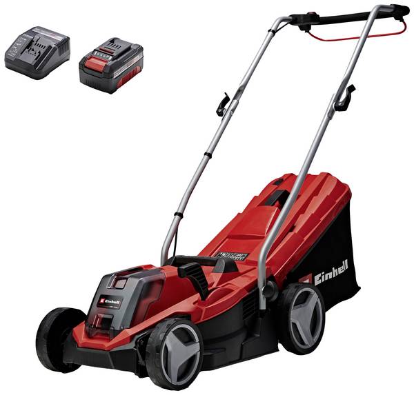 Einhell Power X-Change GE-CM 18/33 Li (1x4,0Ah) akumulátor Akumulátorová sekačka   vč. nabíječky, + akumulátor  18 V šířka sekání 33 cm Určen pro 200 m²