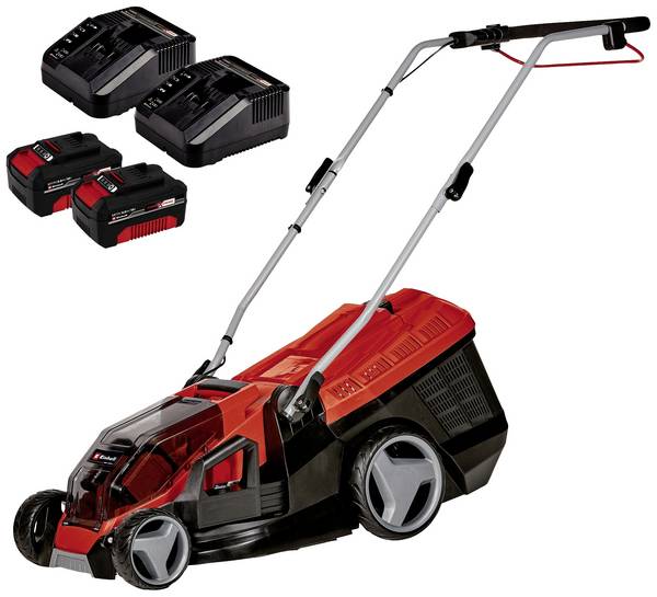 Einhell Power X-Change GE-CM 36/36 Li (2x 4,0Ah) akumulátor Akumulátorová sekačka   vč. 2. Nabíječka, + 2. akumulátor  2x 18 V šířka sekání 36 cm Určen pro 400 m²