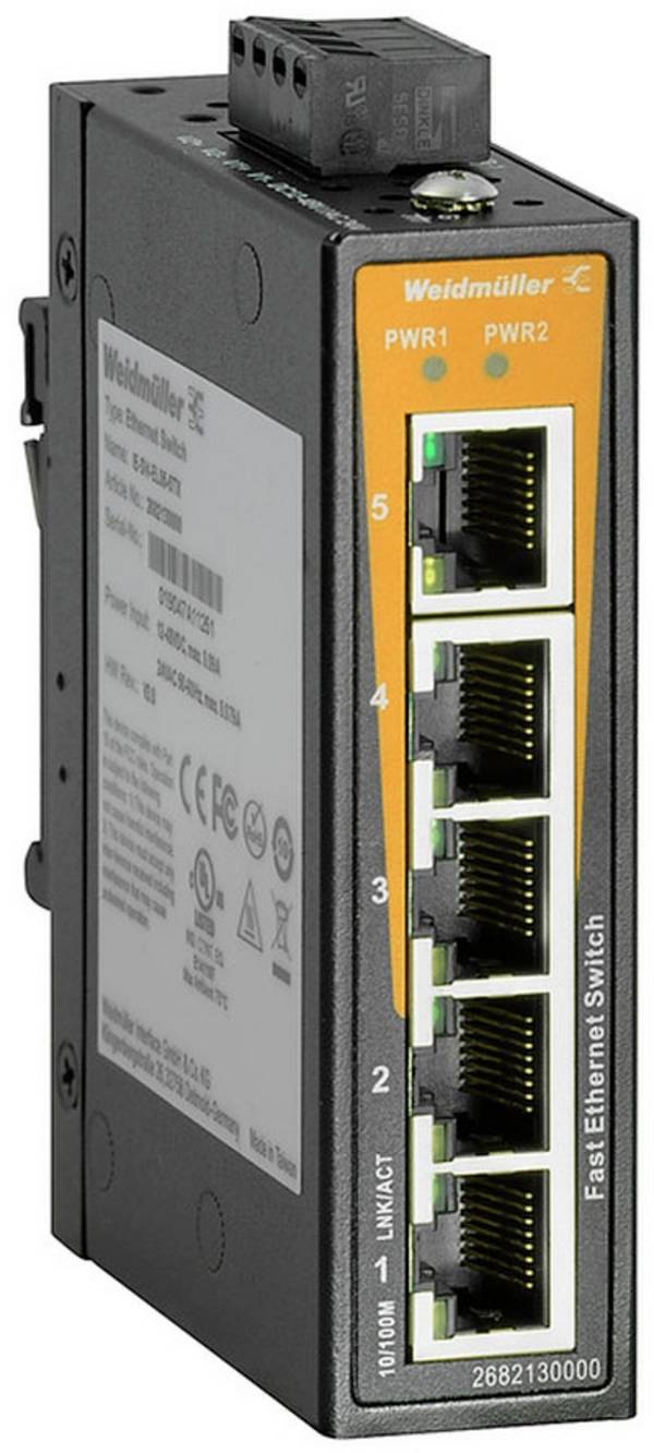 Weidmüller 2682130000 IE-SW-EL05-5TX průmyslový ethernetový switch 5 portů 100 MBit/s funkce PoE