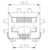 Weidmüller 2564450000, RJ45 konektor, zásuvka, černá, 220 ks