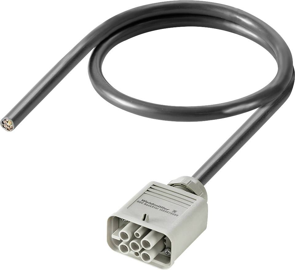 Weidmüller CH-HOAB-XXXX-06-0100-AI upravený zástrčkový konektor pro senzory - aktory, 2712410100, piny: 6, 1.00 m, 1 ks