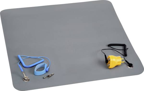 Quadrios  sada ESD podložky na stůl šedá (d x š) 550 mm x 550 mm