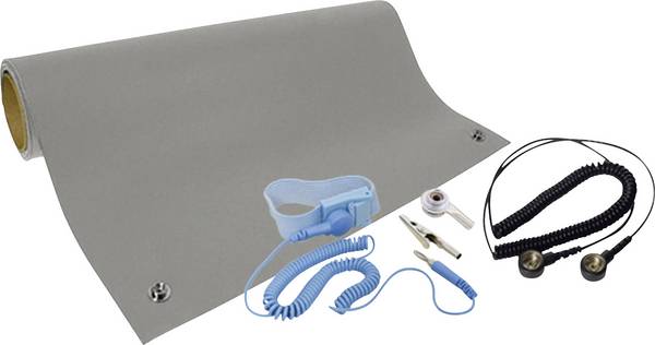 Quadrios  sada ESD podložky na stůl šedá (d x š) 1200 mm x 600 mm