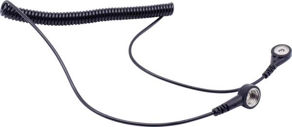 Quadrios  ESD zemnicí kabel   1.80 m tlačítko 10 mm, tlačítko 4 mm