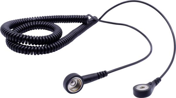 Quadrios  ESD zemnicí kabel   3.60 m tlačítko 10 mm, tlačítko 4 mm