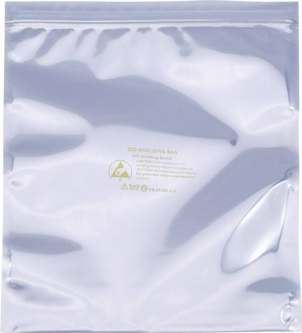 Quadrios  ESD sáček (d x š) 200 mm x 250 mm odstíněný Poznávací značka ESD S   10 ks