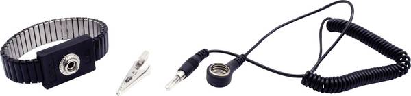 Quadrios  ESD náramek černá  tlačítko 10 mm