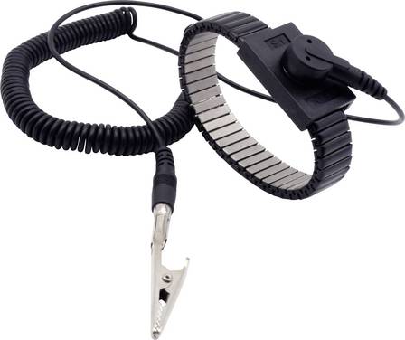 Quadrios  ESD náramek černá  tlačítko 10 mm