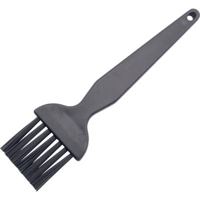 Černý silikonový kuchyňský štětec s dlouhou rukojetí pro potírání pokrmů.