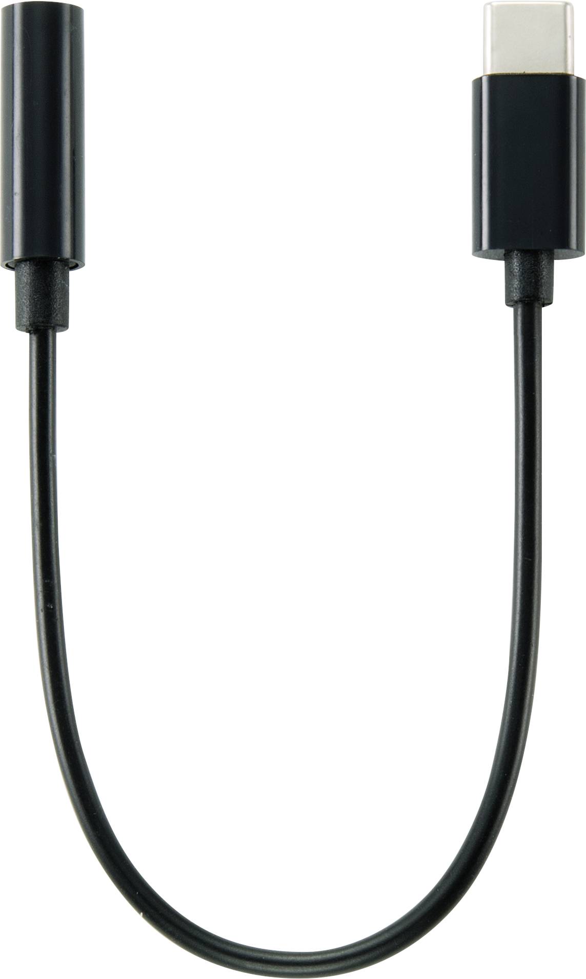 USB-C na 3,5mm audio adaptérový kabel; propojuje zařízení s konektorem USB-C se sluchátkovou zdířkou.