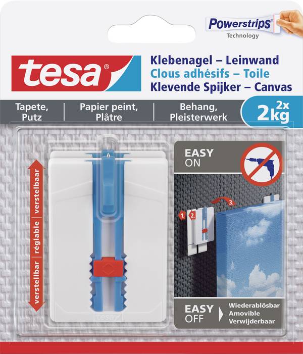 tesa 77779 Lepicí hřebík  bílá Množství: 2 ks