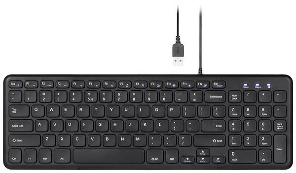 Perixx PERIBOARD-213 DE B USB klávesnice německá, QWERTZ černá