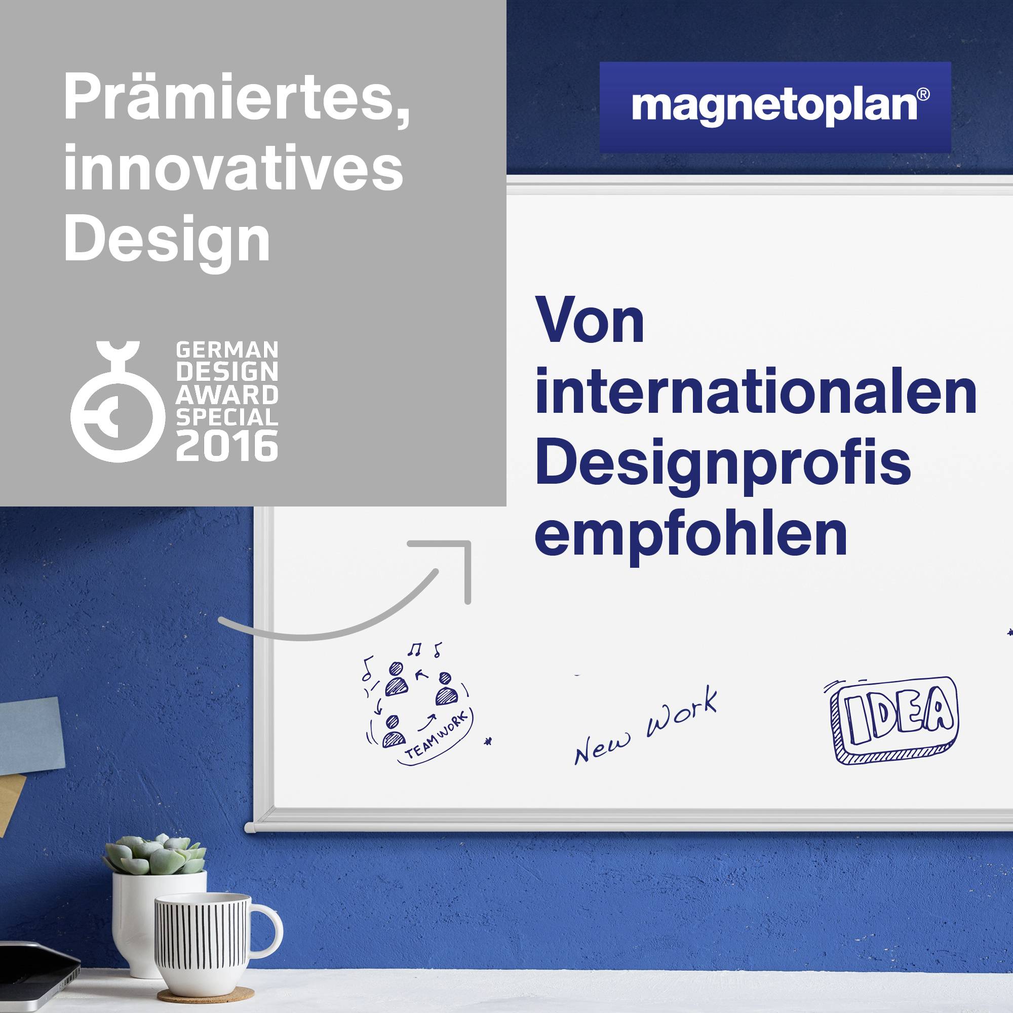 Doporučeno mezinárodními designovými profesionály. Oceněná, inovativní designová značka, vítěz speciální ceny German Design Award 2016.