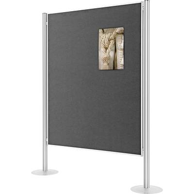Magnetoplan prezentační stěna Präsentationswandset Filz (š x v) 1200 mm x 1500 mm plsť šedá oboustranně použitelné, nást