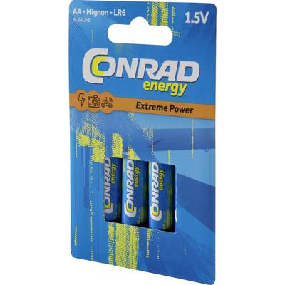 Conrad energy Extreme Power LR06 tužková baterie AA alkalicko-manganová, 1.5 V, 4 ks-0