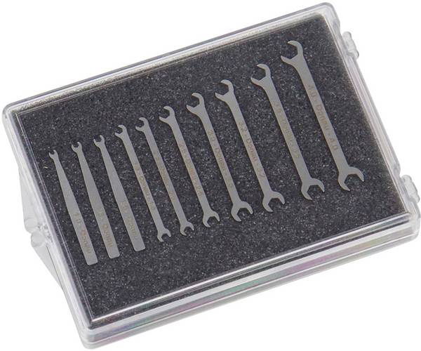 Donau Elektronik 980-SET Micro-Maulschlüssel-Set 10-tlg. 1-4 mm mikro klíč 10dílná Délka klíče (cm) (jen pro nadpis) 1 - 4 mm