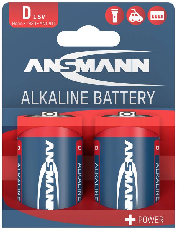 Ansmann LR20 Red-Line baterie velké mono D alkalicko-manganová  1.5 V 2 ks