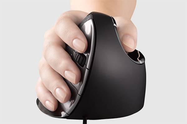 Evoluent D Small laserová ergonomická myš, přenos USB, 6 tlačítko, vícebarevná