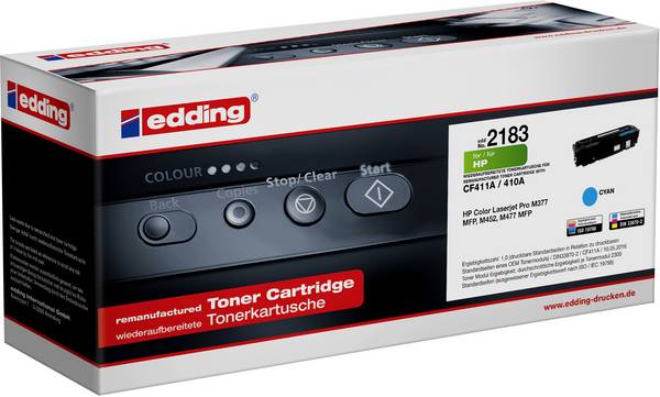 Edding Toner náhradní HP 410A (CF411A) kompatibilní  azurová  EDD-2183 18-2183