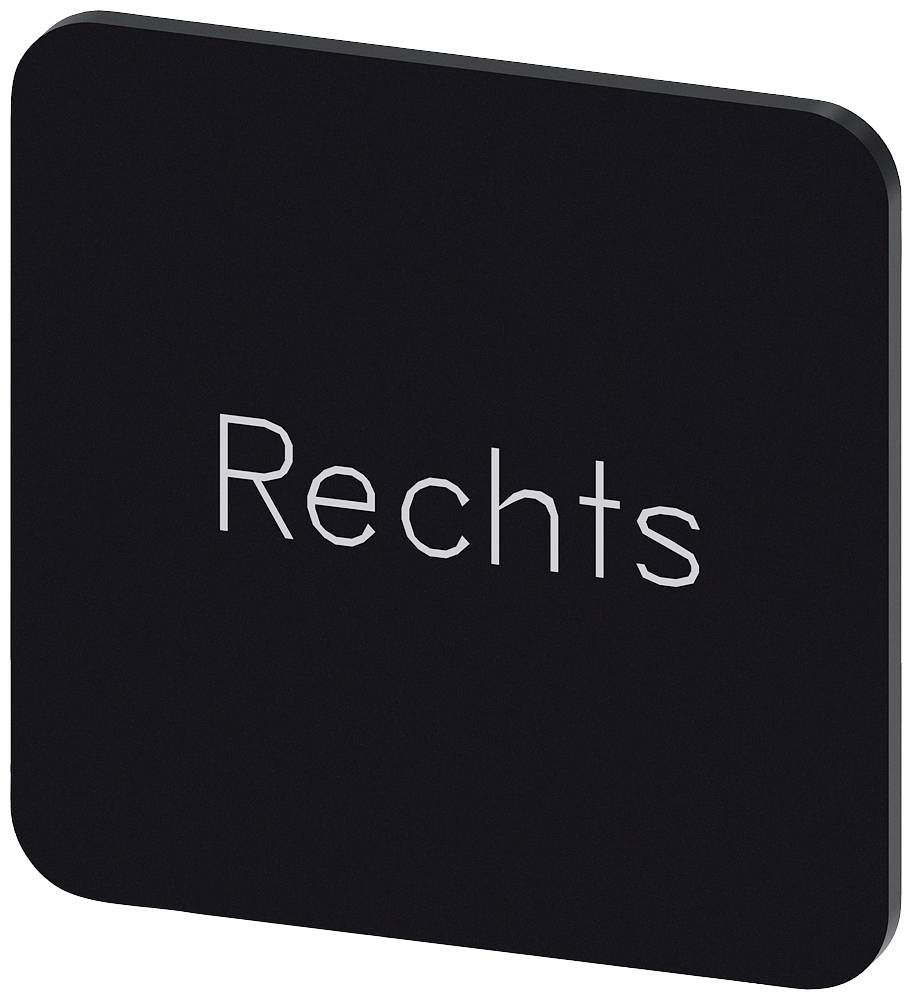 Siemens 3SU1900-0AF16-0AH0 3SU19000AF160AH0 štítek s popisem čtvercový tvar (š x v) 22 mm x 22 mm Rechts černá, bílá 10 ks