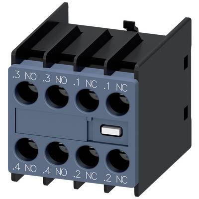 Elektrický rozvodný blok s několika vstupy, očíslovanými od 1 do 4, některé jsou označeny jako 'NC' a 'NO'.