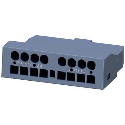 Šedý elektrický konektor s číslovanými zdířkami 23, NO, 24 v horní řadě a 13, NO, 14 v dolní řadě.