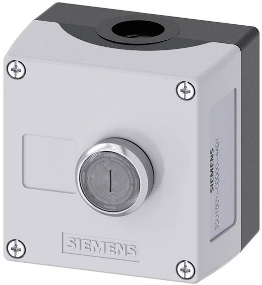 Siemens 3SU18010BD004AB1 3SU1801-0BD00-4AB1 pouzdro pro upevnění na podlaze , kovový přední prstenec 1 tlačítko čirá, stříbrná 1 ks Piece