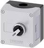 Siemens 3SU18010BE004AB1 3SU1801-0BE00-4AB1 pouzdro pro upevnění na podlaze , kovový přední prstenec, se štítkem otočný přepínač černá, stříbrná 1 ks