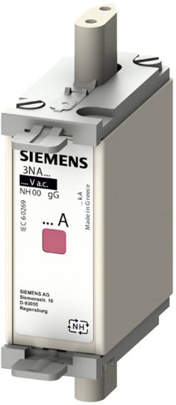 Siemens 3NA68304 sada pojistek  Vhodné pro (pojistky) velikost pojistky 000 - 4 Velikost pojistky = 000  100 A  400 V/AC 3 ks