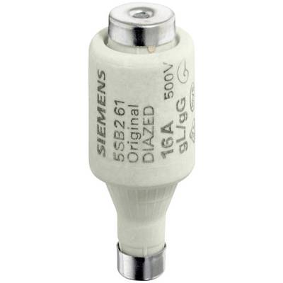 Elektrická pojistka Siemens, model '5SB261', 16 ampérů, 500 voltů, s označením DIAZED.
