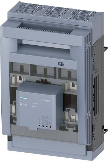 Šedá elektrická řídicí jednotka s logem známého výrobce, používaná k řízení a monitorování elektrických systémů.