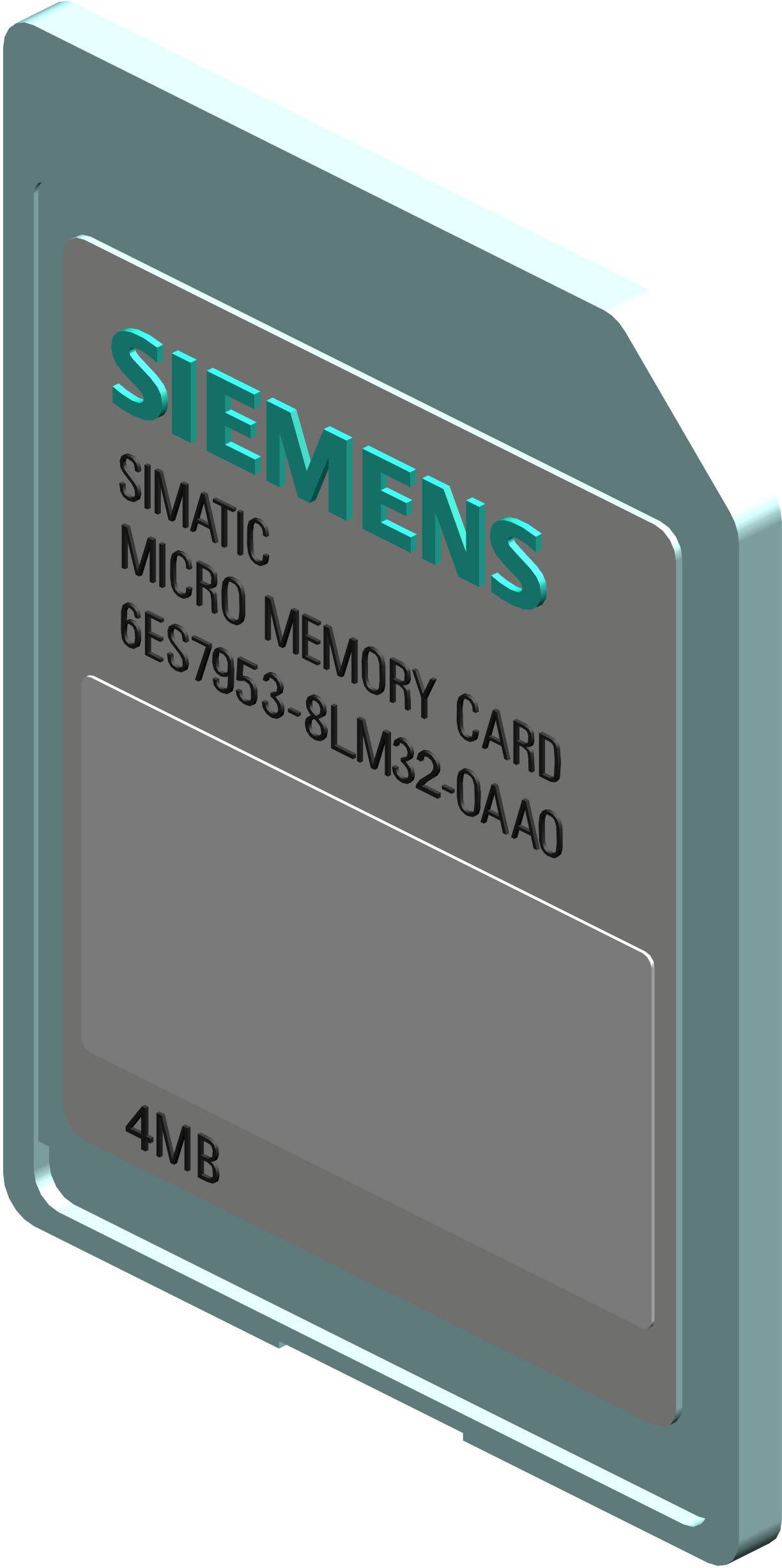 'SIEMENS SIMATIC Mikro paměťová karta 4MB, číslo modelu 6ES7953-8LM32-0AA0.'
