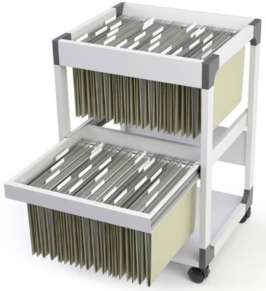 Durable vozík se závěsnými složkami 379110 šedá 1 ks