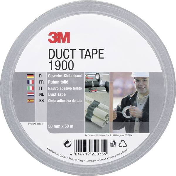 3M  1900SI50 páska se skelným vláknem  stříbrná (d x š) 50 m x 50 mm 1 ks