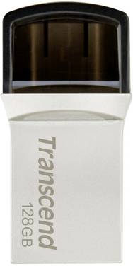 Transcend JetFlash 890 USB paměť pro smartphony/tablety stříbrná 128 GB USB 3.2 (Gen 2) , USB-C®