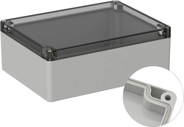 TRU COMPONENTS TC-9065492 Venkovní kryt 200 x 150 x 75 polykarbonát šedobílá (RAL 7035) 1 ks