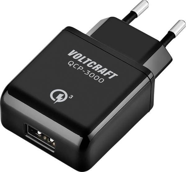 VOLTCRAFT QCP-3000 USB nabíječka, Qualcomm Quick Charge 3.0 , 1x USB A , 19.5 W, černá