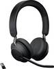 Jabra Evolve2 65 UC Headset otevřená (On Ear) Bluetooth® stereo černá Potlačení hluku regulace hlasitosti, Indikátor nabití, Vypnutí zvuku mikrofonu telefon