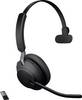Jabra Evolve2 65 monaural Headset otevřená (On Ear) Bluetooth® mono černá regulace hlasitosti, Indikátor nabití, Vypnutí zvuku mikrofonu telefon