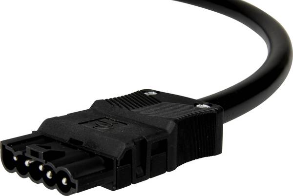 Adels-Contact 92816510 síťový připojovací kabel kabel s otevřenými konci - síťová zástrčka Počet kontaktů: 4 + PE černá 1.00 m 30 ks