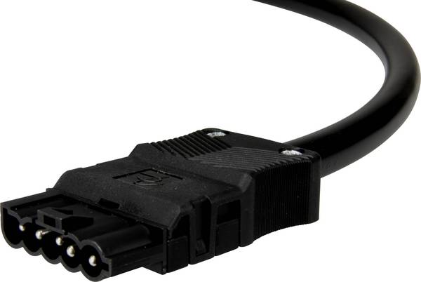 Adels-Contact 92816520 síťový připojovací kabel kabel s otevřenými konci - síťová zástrčka Počet kontaktů: 4 + PE černá 2.00 m 20 ks
