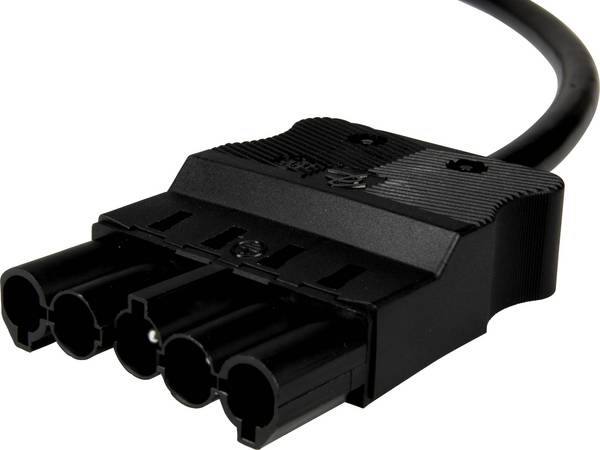 Adels-Contact 96286530 síťový připojovací kabel kabel s otevřenými konci - síťová zástrčka Počet kontaktů: 4 + PE černá 3.00 m 20 ks