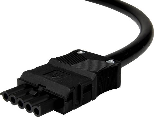Adels-Contact 92846540 síťový připojovací kabel kabel s otevřenými konci - síťová zásuvka Počet kontaktů: 4 + PE černá 4.00 m 10 ks
