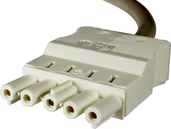 Adels-Contact 16625520 síťový připojovací kabel kabel s otevřenými konci - síťová zásuvka Počet kontaktů: 4 + PE bílá 2.00 m 20 ks