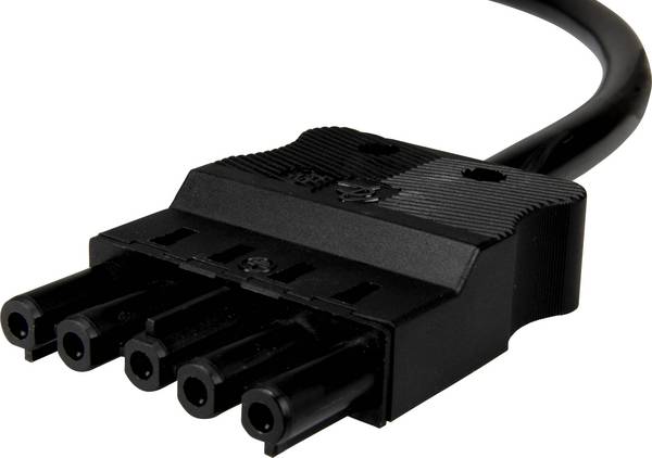 Adels-Contact 96596540 síťový připojovací kabel kabel s otevřenými konci - síťová zásuvka Počet kontaktů: 4 + PE černá 4.00 m 30 ks