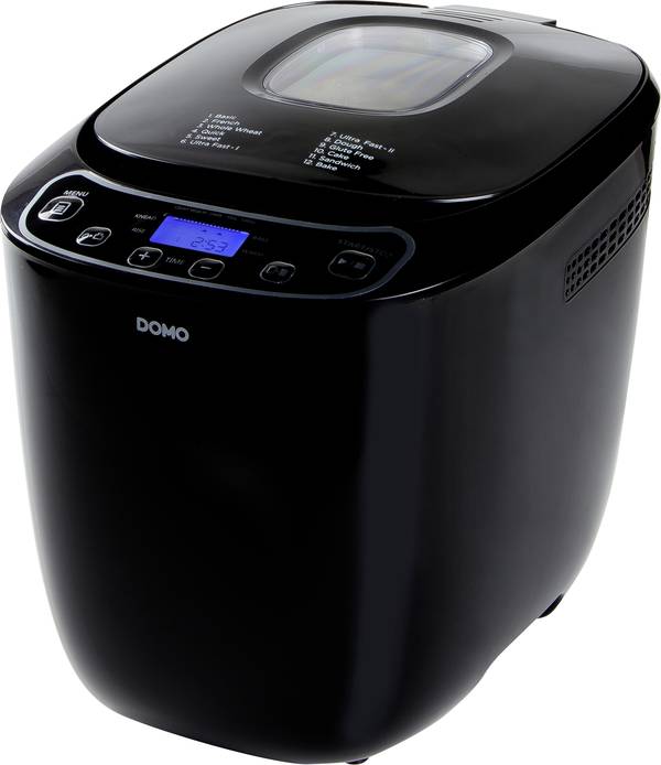 DOMO B3973 domácí pekárna, funkce časovače, s displejem, 1000 g, černá, B3973