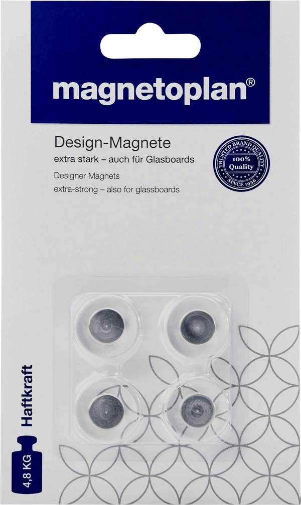 magnetoplan magnet Acryl (Ø) 20 mm kulatý transparentní 4 ks 1681020